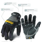 HUG-04-L Heavy Utility Gloves, Large, Black