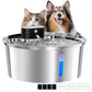 3.2L Wireless Cat Water Fountain Stainless Steel