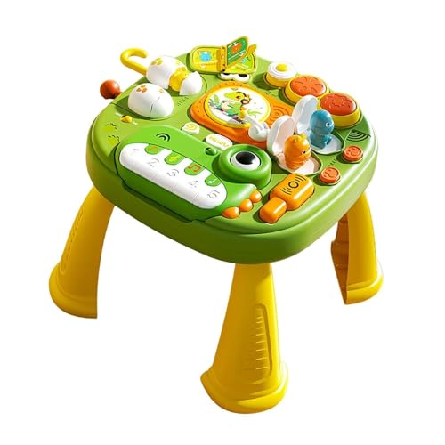 Baby Activity Table Developmental Music Activity Table Sensory Fun Baby Toys Playset Children's Interactive Playset ，Learn DJ Table Musical Activity for Educational Play,Children's Gift
