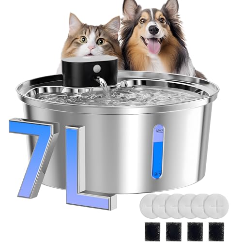 7L Wireless Fully Stainless Steel Cat Water Fountain
