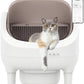 Advwin Self Cleaning Litter Box, Open Top Design Automatic Cat Litter Box with App Control, Safety Protection, 10.5L Large Waste Bin, Includes Trash Bags and Litter Mat