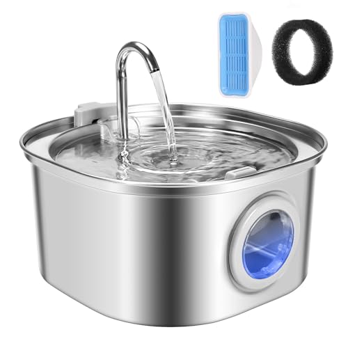 ZEKIRY Cat Water Fountain Stainless Steel