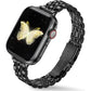 Compatible with Apple Watch Strap 42Mm 41Mm 40Mm 38Mm, Slim Stainless Steel Metal Band for Apple Watch Series 10 9 8 7 6 5 4 3 2 1 SE, Elegant Apple Watch Bracelet for Women (Starlight)
