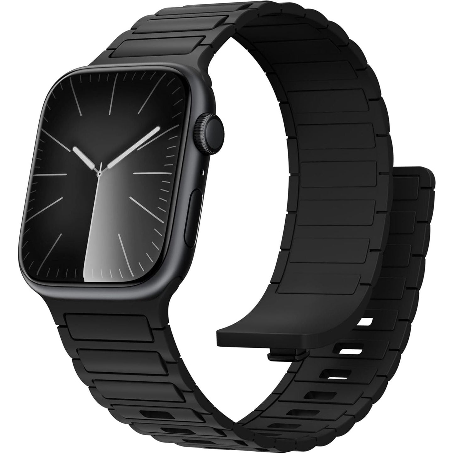 Magnetic Bands for Apple Watch Ultra/2 Band 49Mm 46Mm 45Mm 44Mm 42Mm Iwatch Band 42Mm 41Mm 40Mm 38Mm Women Men,Soft Silicone Strap Sport Loop Bracelet Wristbands for Apple Watch Series 10 9 8 7 6 5 4 3 2 SE 2Nd