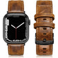 Leather Bands Compatible with Apple Watch 42Mm 44Mm 45Mm Band Men Women,Vintage Genuine Leather Wristband Replacement Band Compatible for Apple Iwatch Series 8 7 6 5 4 3 2 1 SE Sports Edition