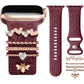 Flower Engraved Band Compatible with Apple Watch Bands 38Mm 40Mm 41Mm for Women, Soft Silicone Sport Band with Decorative Apple Watch Charms for Iwatch Series 9 8 7 6 5 4 3 2 1 SE (With Band)