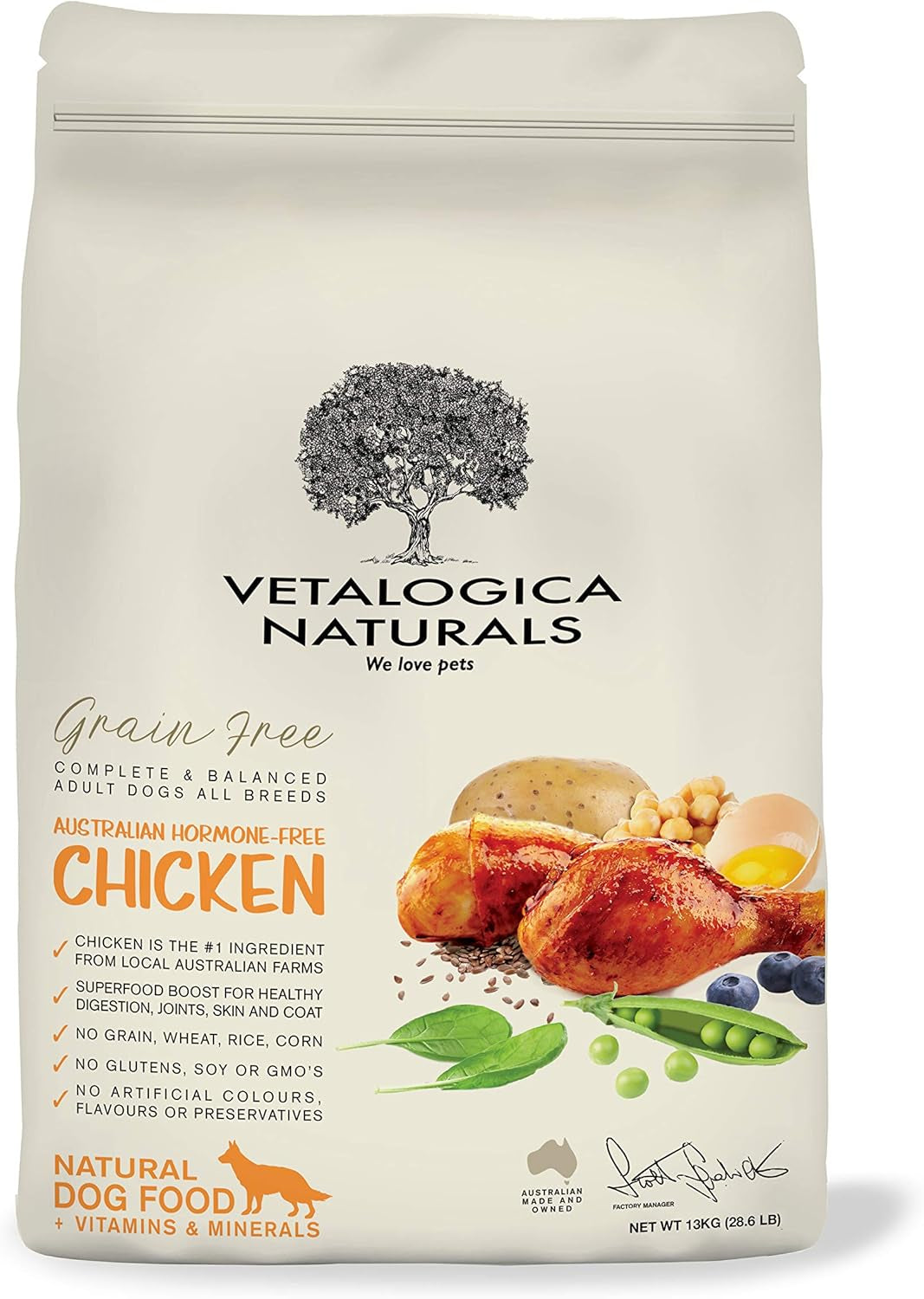 Naturals Premium Quality Grain Free Chicken Adult Dry Dog Food 13 Kg