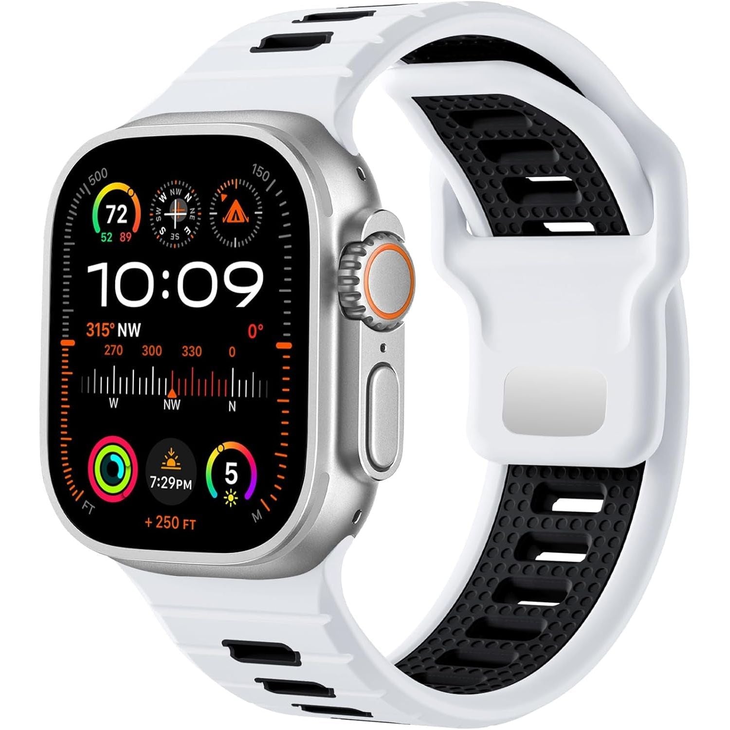 Sport Bands Compatible with Apple Watch Ultra 2/Ultra Band, Soft Silicone Sport Waterproof Replacement Strap for Iwatch Series 10 9 8 7 6 5 4 3 2 1 SE 49Mm 46Mm 45Mm 44Mm 42Mm, Multi Colors