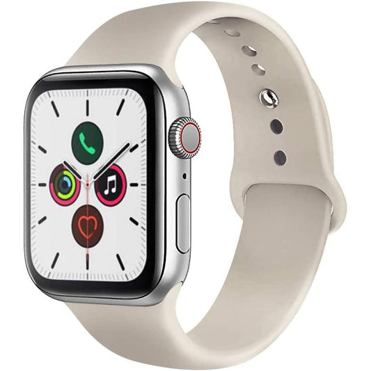 For Apple Watch Band 38Mm 40Mm 41Mm 42Mm 44Mm 45Mm 46Mm 49Mm Soft Silicone Sport Strap Compatible for Apple Iwatch Ultra 2 Ultra Series 10/9/8/7/6/5/4/3/2/SE 2/Se(White,38/40/41/42Mm(Series 10)-S/M)
