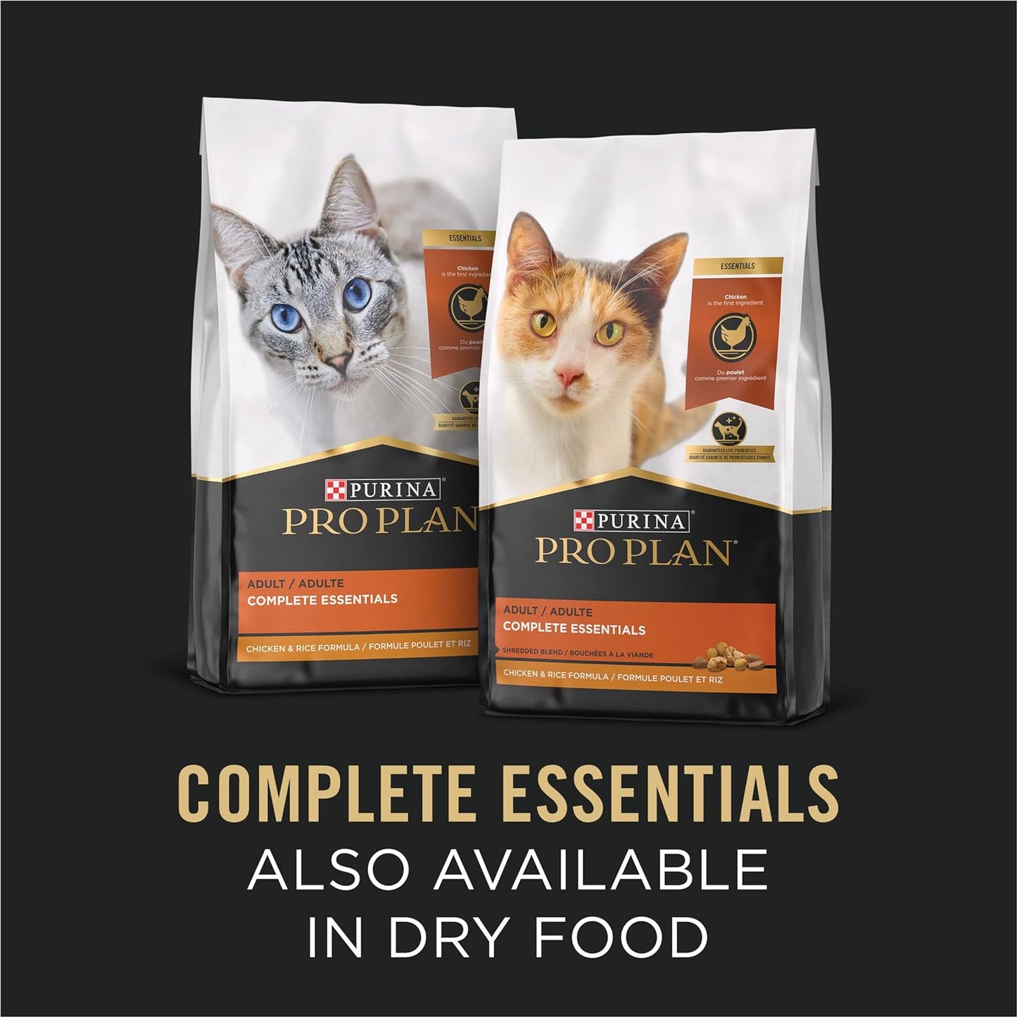 PRO PLAN Adult Wet Cat Food Poultry Favourites in Gravy Variety Pack 24X85G
