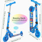 V2 Scooters for Kids with Light-Up Wheels & Stem & Deck, 2 Wheel Folding Scooter for Girls Boys Ages 3-12, 3 Adjustable Height, Non-Slip Pattern Deck, Kick Scooter for Children