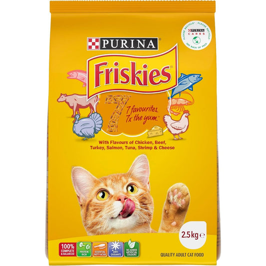 FRISKIES Adult Dry Cat Food 7 2.5Kg