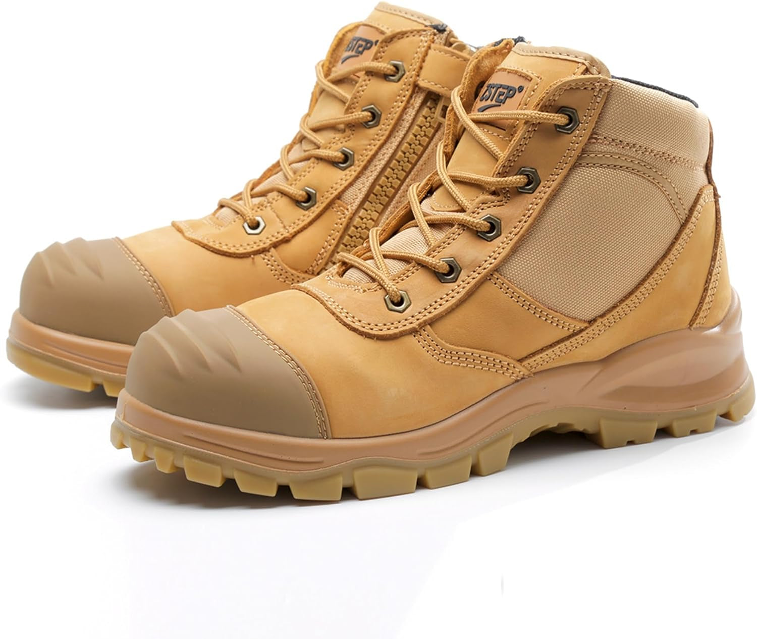 Safety Work Boots for Men Women Lightweight Steel Toe Sneakers Breathable Slip Resistant Work Boots Puncture Proof Comfortable Shoe Roofing Industrial Construction