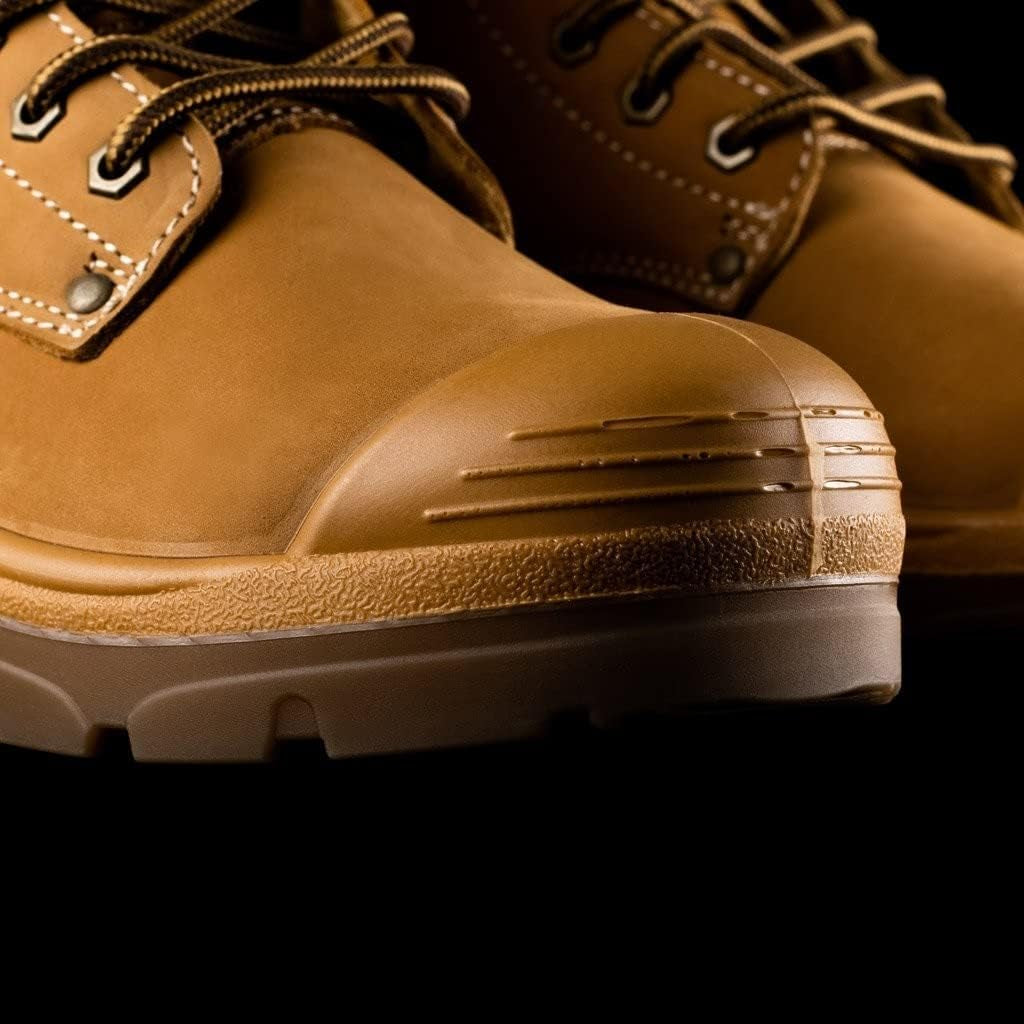 Men'S Storm Work Boots - Water Resistant Tasmanian Leather | Lightweight Sole | Zip Side for Easy On/Off | Slip Oil Acid & Heat Resistant | Durable Toe Bumper | Ideal for Tradies
