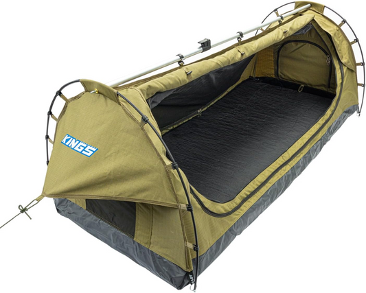 Adventure Kings Single Swag Dome Tent Hiking Outdoor Camping + 37 Piece 6Person Picnic Set