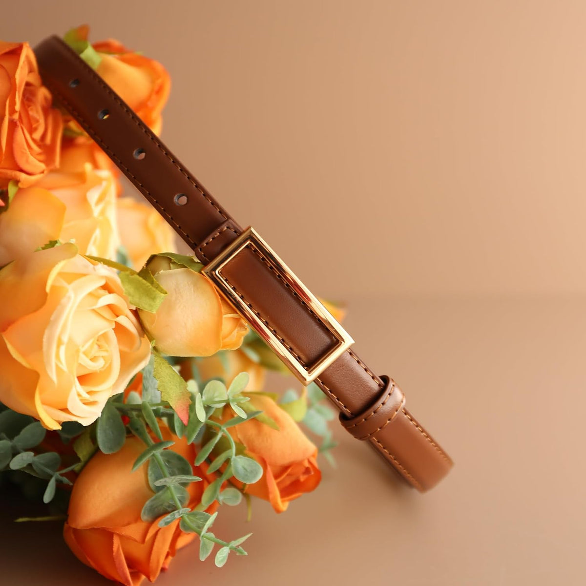 quinn-square-buckle-skinny-belt photo 2