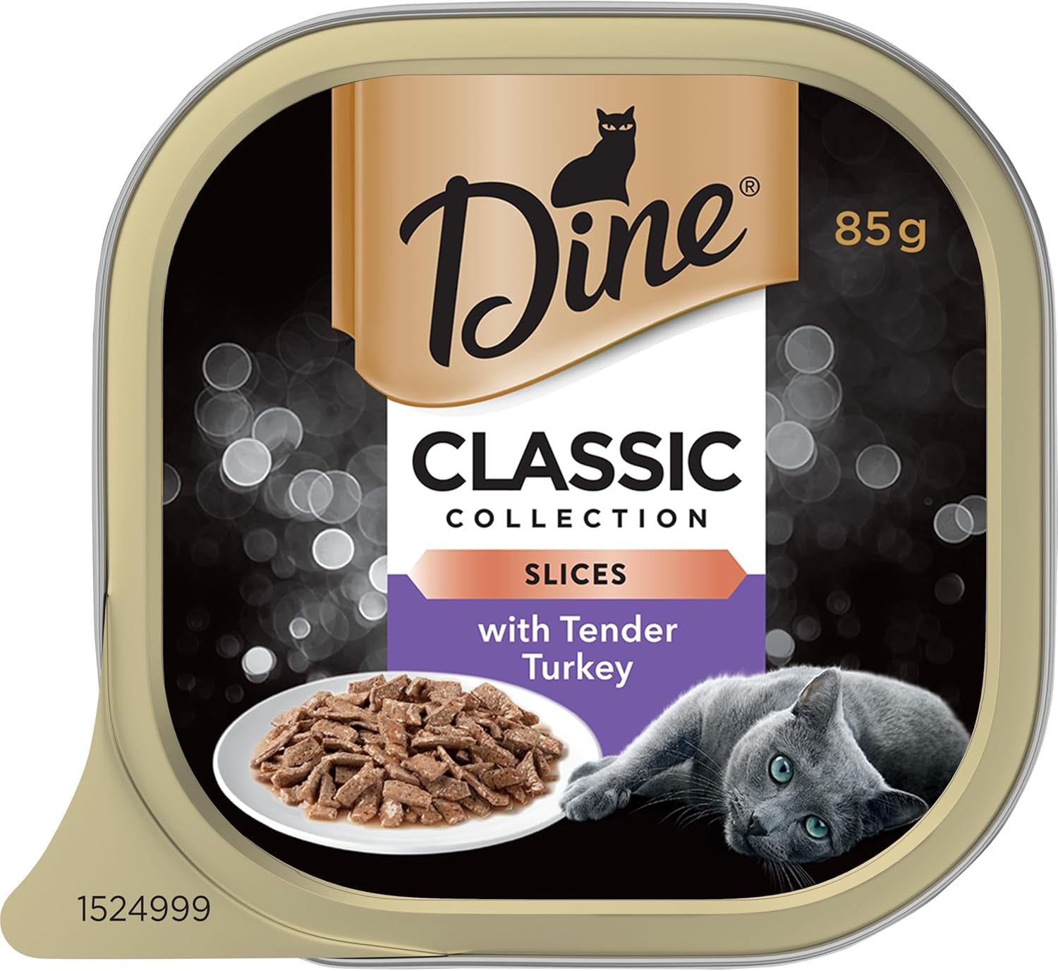 DINE Classic Collection Adult Wet Cat Food with Tender Turkey 7 X 85G, 6 Pack (42 Trays)