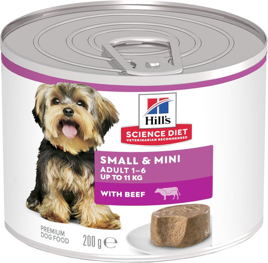 Adult Small & Mini with Beef Canned Wet Dog Food 12X200G