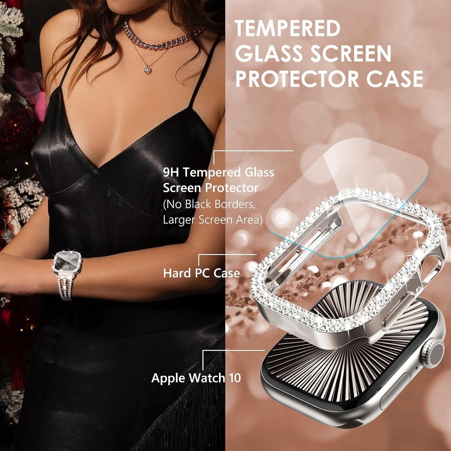 Bandelle Bling Apple Watch Case with Screen Protector