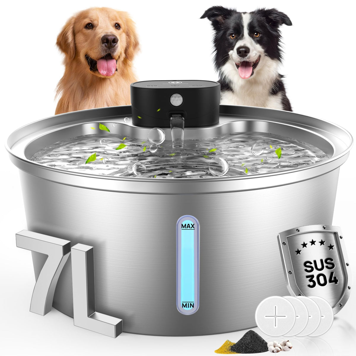 7L Cordless Dog Water Fountain Rechargeable