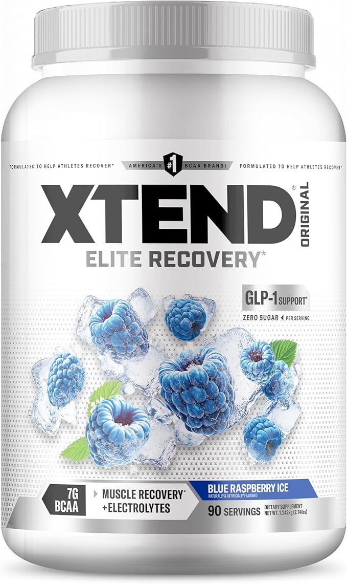 Scivation Xtend BCAA Powder, Branched Chain Amino Acids, BCAAs, Blue Raspberry, 90 Servings