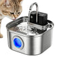 Dehlso Wireless Cat Water Fountain Stainless Steel
