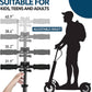 Foldable Kick Scooter for Kids - LED Lights Aluminum Frame & Handlebars Sport Scooter for Toddler Adults Teens Boys & Girls, Detachable and Portable Black Kids' Scooter with Adjustable Height
