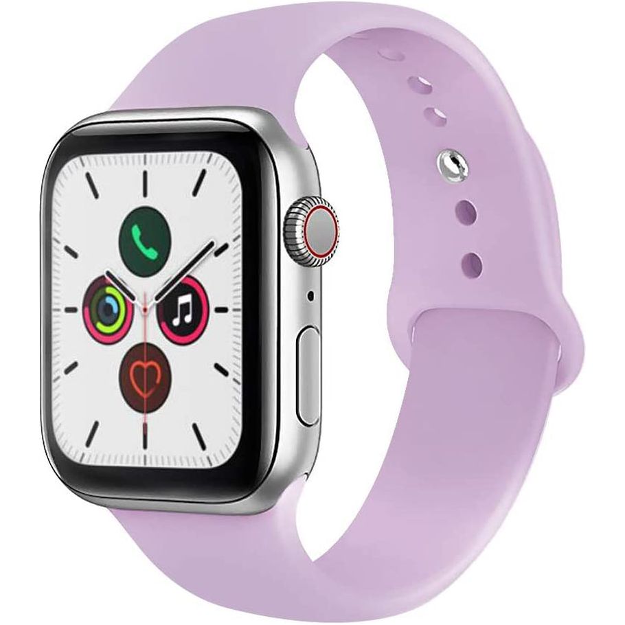 For Apple Watch Band 38Mm 40Mm 41Mm 42Mm 44Mm 45Mm 46Mm 49Mm Soft Silicone Sport Strap Compatible for Apple Iwatch Ultra 2 Ultra Series 10/9/8/7/6/5/4/3/2/SE 2/Se(White,38/40/41/42Mm(Series 10)-S/M)