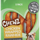Chicken Wrapped Rawhide Chewz for Dogs 5 Pieces