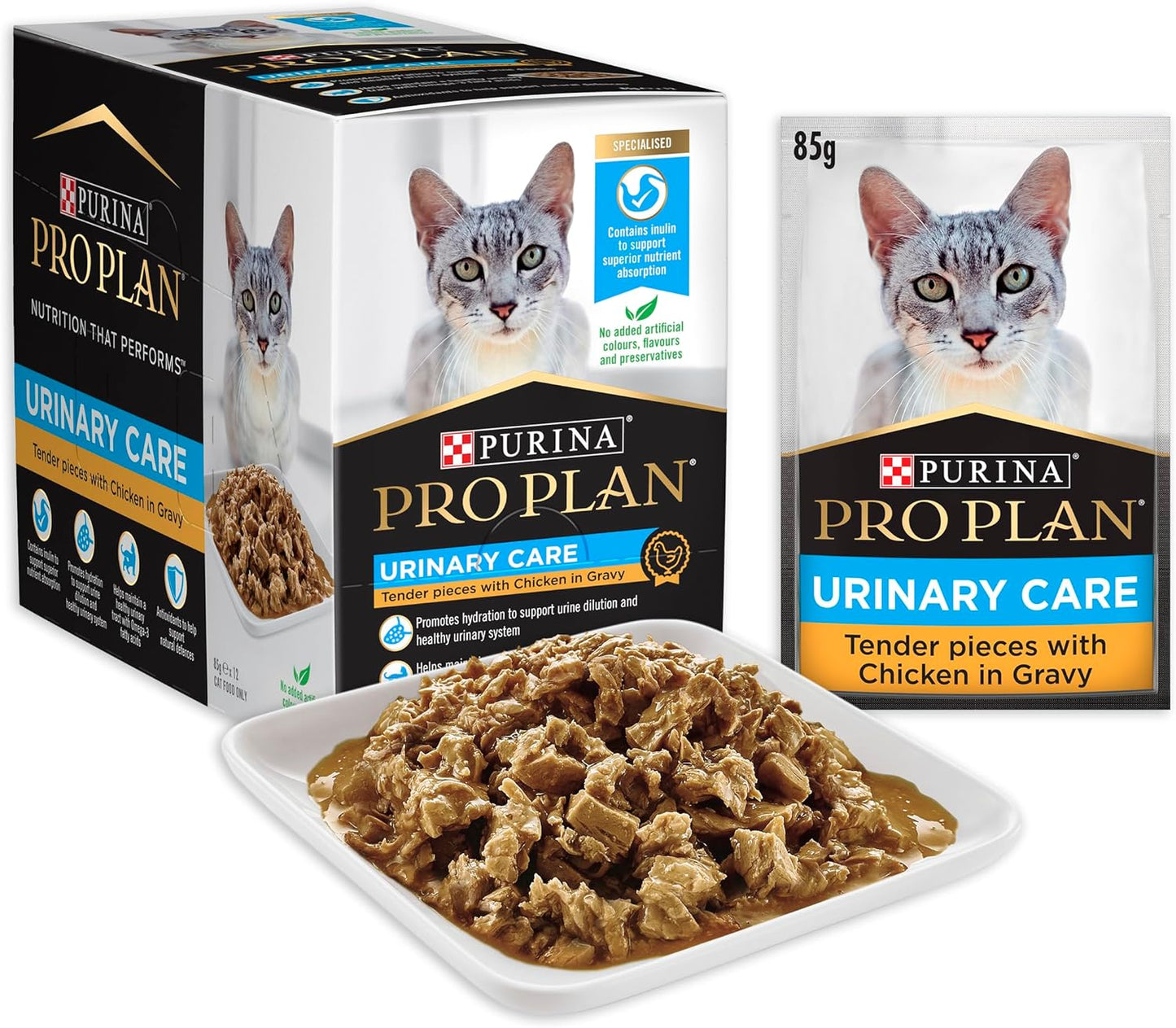 PRO PLAN Adult Wet Cat Food Urinary Care Chicken in Gravy 12X85G