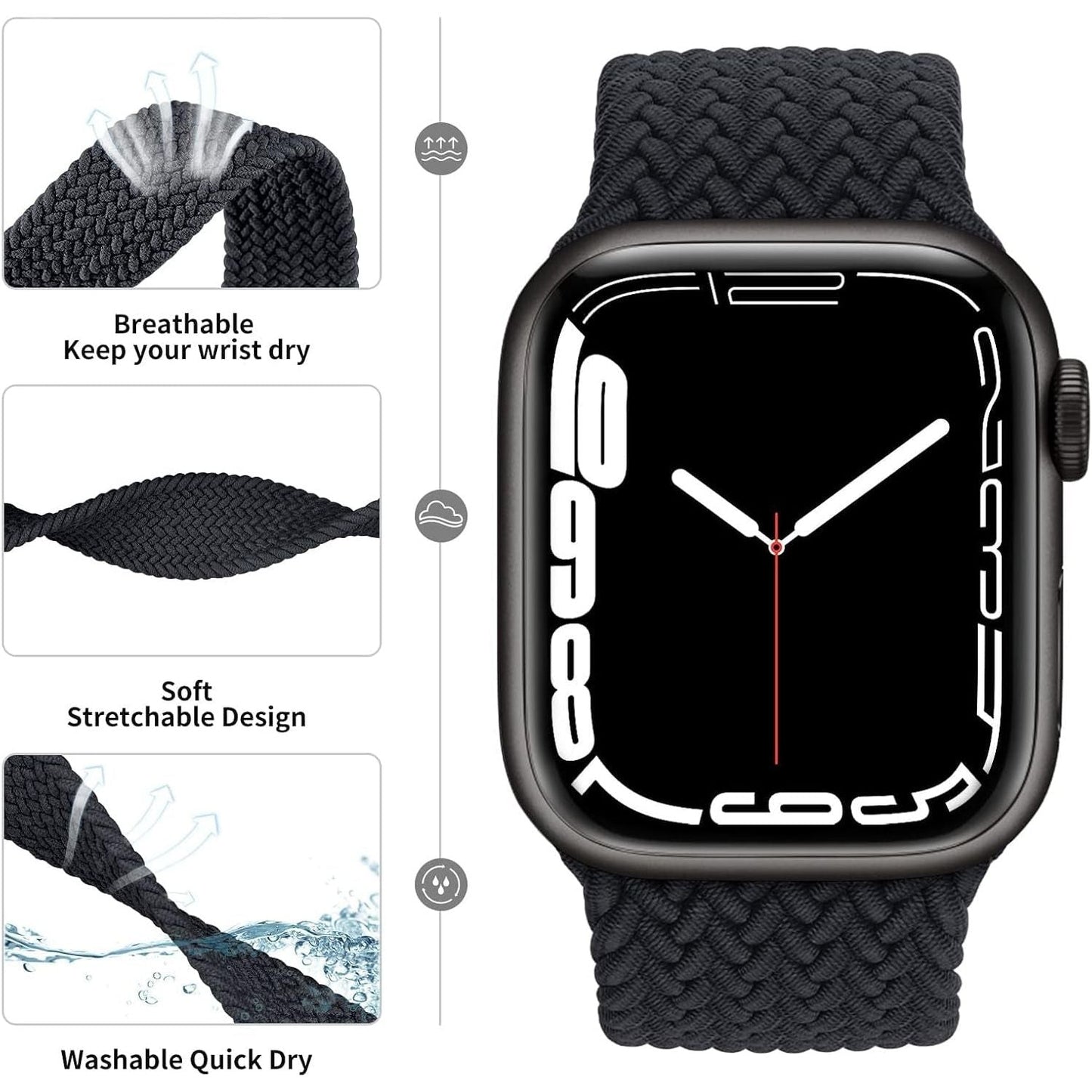 Bandelle Lace Braided Solo Loop - Stretchy Nylon Sport Band