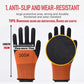 Safety Garden Gloves for Men Work Gloves with Palm Coated Breathable Rubber Coated Gardening Gloves Outdoor Protective Porter Working Gloves Large Size Mechanic Gloves Construction Gloves for Men