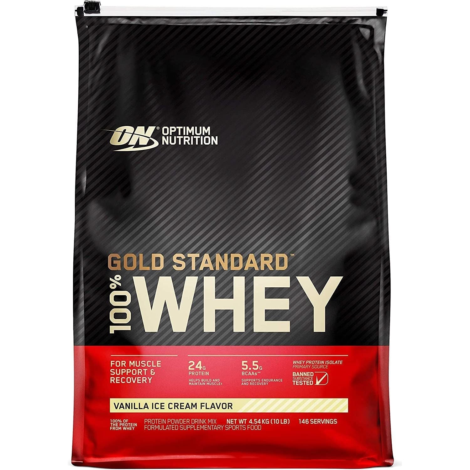 Gold Standard 100% Whey Protein Powder, Double Rich Chocolate, 4.54Kg