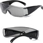 Safety Over-Glasses, UV Resistant Protective Spectacles Science Goggles for Construction, Outdoor and Laboratory (Black)
