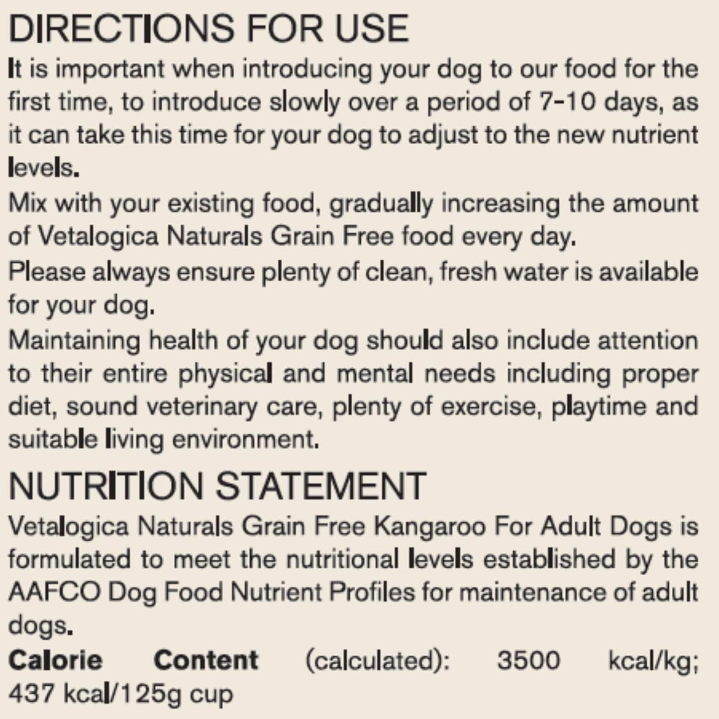 Naturals Premium Quality Grain Free Kangaroo Adult Dry Dog Food 3 Kg