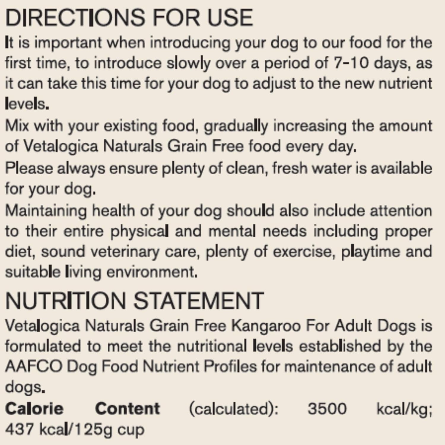 Naturals Premium Quality Grain Free Kangaroo Adult Dry Dog Food 3 Kg