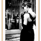 Audrey Hepburn iconic model celebrity black and white cigarette photography fashion print 