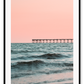Bridge photography pink background blue ripple wave water ocean sunset pastel
