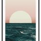 Sunset print water pink blue yellow waves gradient ripple 