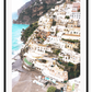 Coast print water architecture ocean beach houses cliff face blue, white, natural tones 