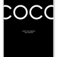 coco chanel i dont do fashion i am fashion framed art wall print black 