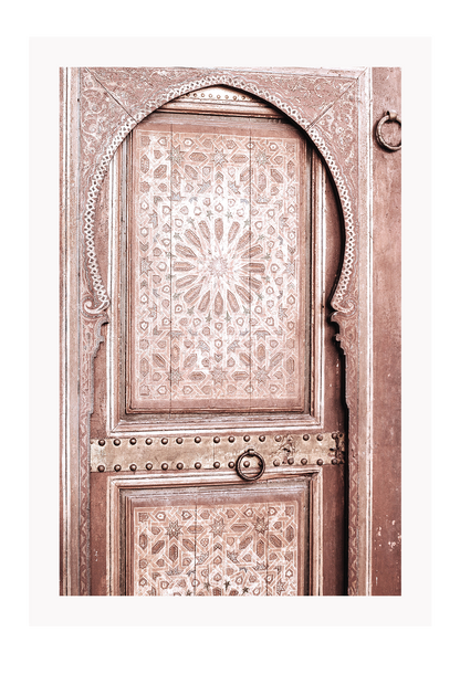Morrocco print architechture india rust warm pattern tones archway door 