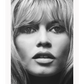 A black and white fashion wall art with iconic fashion model Brigitte Bardot. 