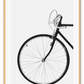 A black and white wall art with a scandi bike white background