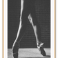 photography print black and white point ballet jazz shoes with brick wall background