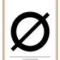 A simple, minimal fashion typography wall art with the black letter ‚àö√≤ on white background, meaning island in Danish. 