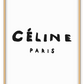 celine paris print typography fashion black text and white background. 