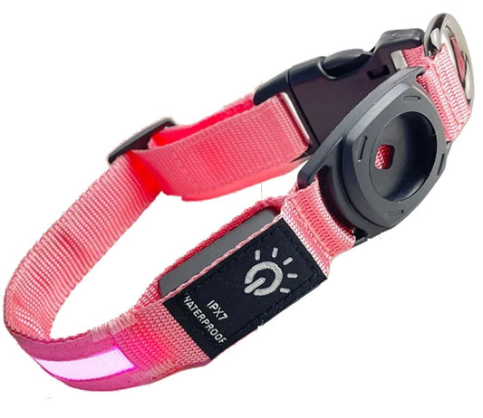 Waterproof LED Dog Collar - Pink