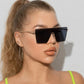 Gia Luxe Oversized Sunglasses - Black
