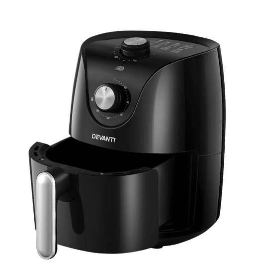 Devanti Air Fryer 2.5L Knob Fryers